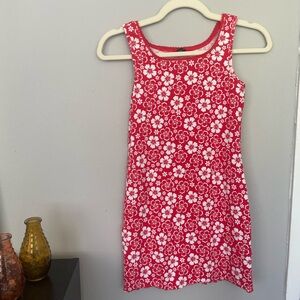 Art Class Floral Red and White Mini Dress Summer Y2K Tropical Women's XS
